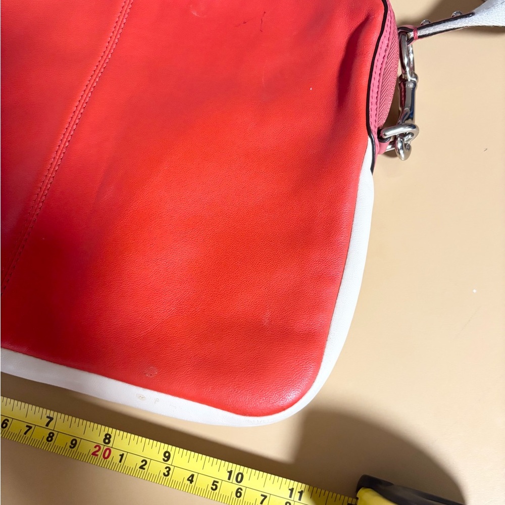 Coach Orange, Pink and White Crossbody Bag - Picture 9 of 9